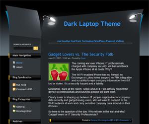 Dark Laptop for WordPress Theme preview image