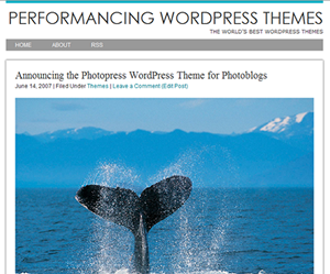 Photopress theme for WordPress preview thumbnail