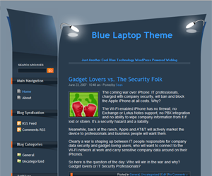 Blue Laptop theme for WordPress preview image
