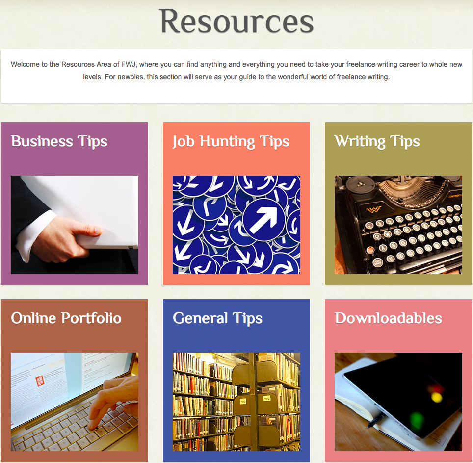Enter Freelance Writing Resources .  freelance writing resources