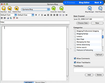 Qumana Blog Editor