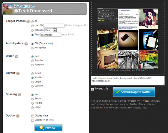InstaBG Twitter Preview